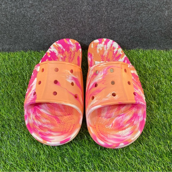 CROCS Baya 2 Marble Mens Women’s Slides Slip-On Vibrant Tie-Dye Slippers Size 12 main image 8